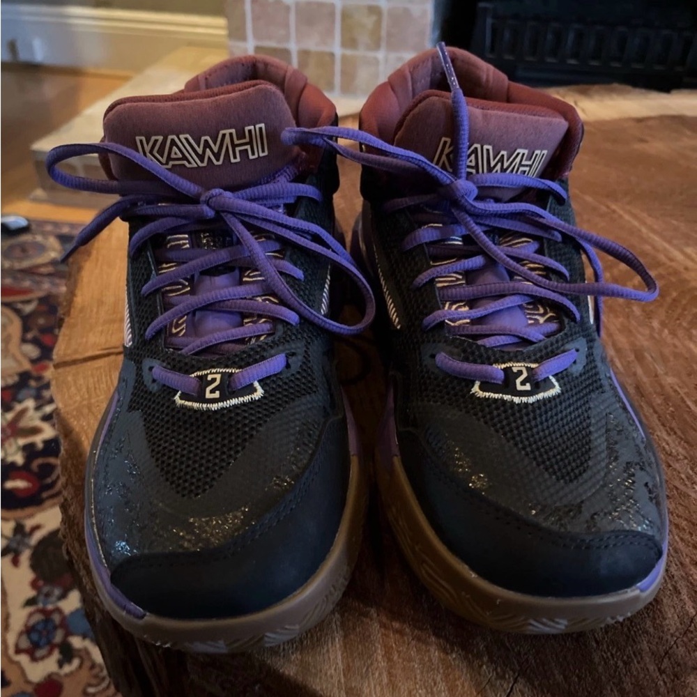 New Balance Kawhi Black Prism Purple Gum Mens Size 8 - Picture 2 of 5